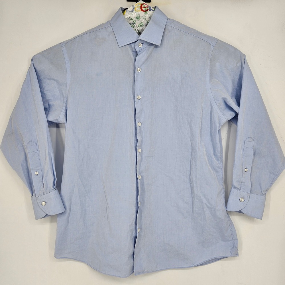 Proper Cloth Shirt Mens Extra Large Button Up‎ Long Sleeve Blue Casual Preppy